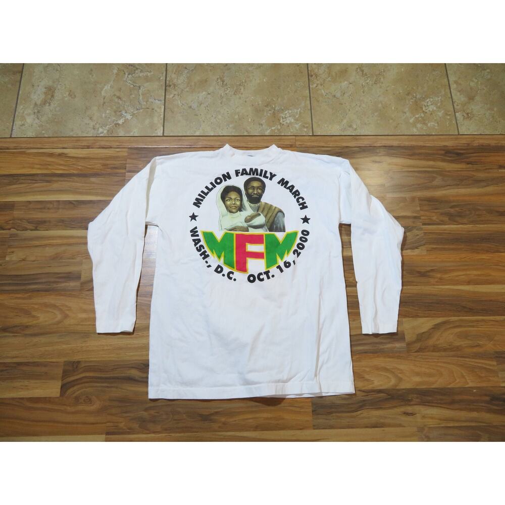 Million Family March T-Shirt, Religious Double Sided Graphic, Sz XL Vintage